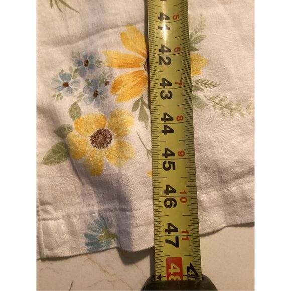 NEW Old Navy Fit and Flare Linen Blend Midi Dress Sz L Sunflowers - Picture 10 of 10